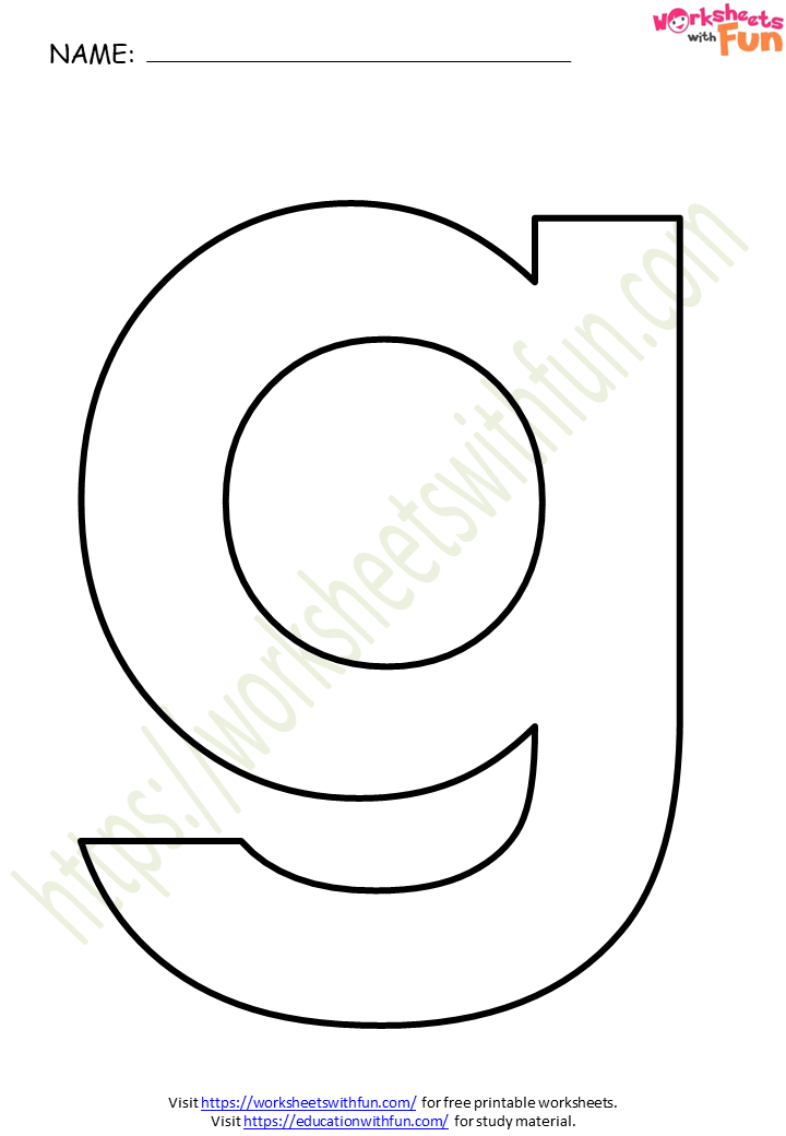 Letter G Coloring Pages 6774